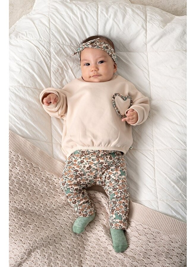 Legging rib AOP - Lucky Bloombird 52202632 | Offwhite (600)