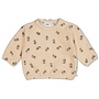 Sweater velours rib met borduursels - Lucky Bloombird 51602915 | Offwhite (600)