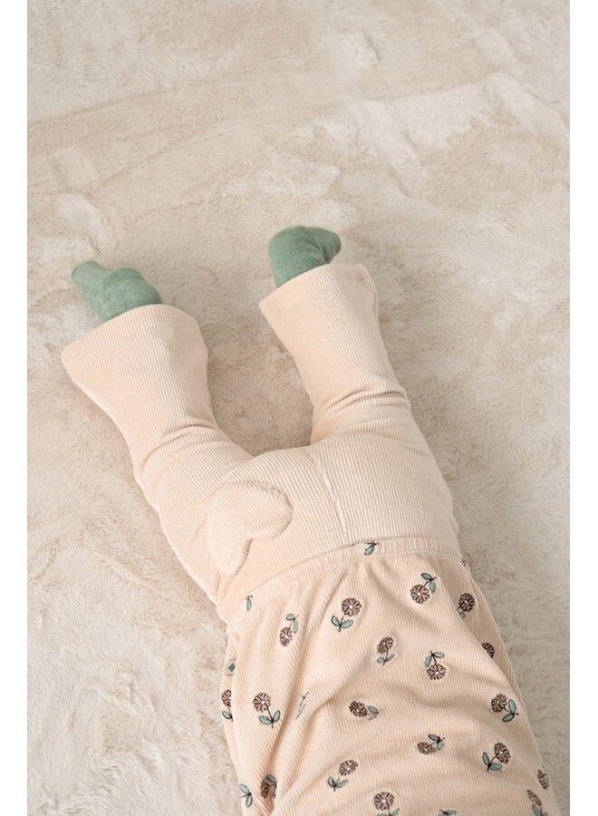 Sweater velours rib met borduursels - Lucky Bloombird 51602915 | Offwhite (600)