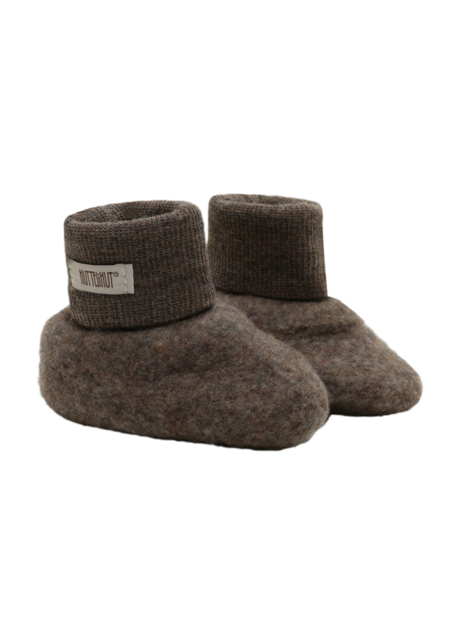Footies Wool Fleece  6719 | Brown Melange-2152