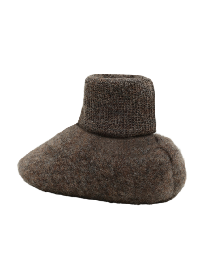 Footies Wool Fleece  6719 | Brown Melange-2152