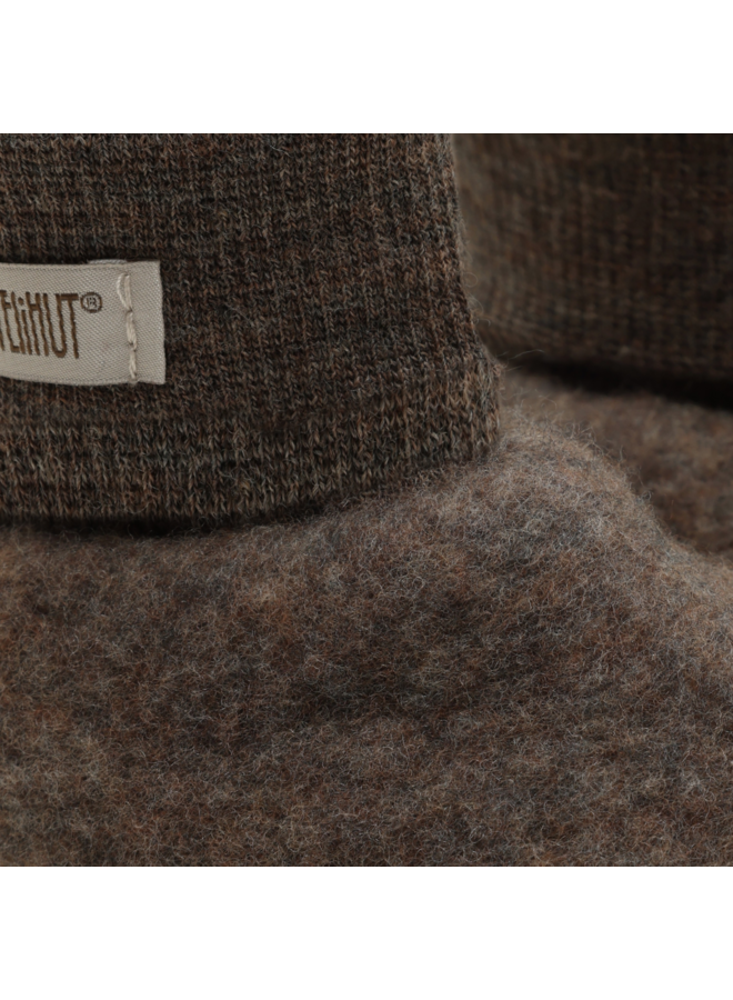 Footies Wool Fleece  6719 | Brown Melange-2152