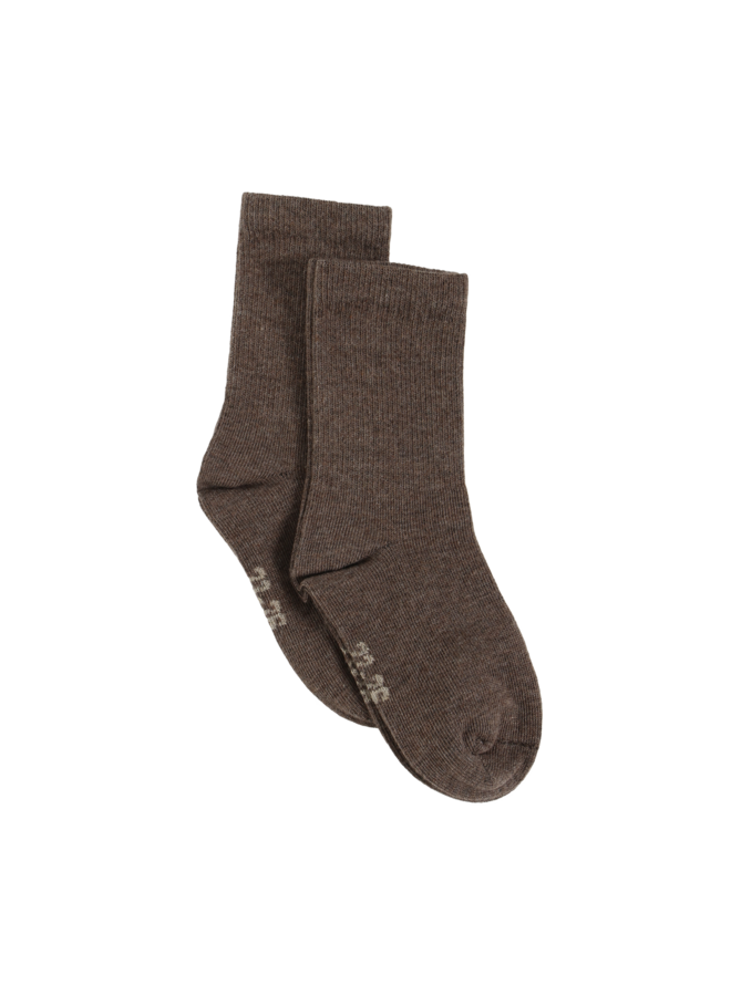 Perfect Basic Socks (2-pack) 6837 | Chestnut Melange (218)