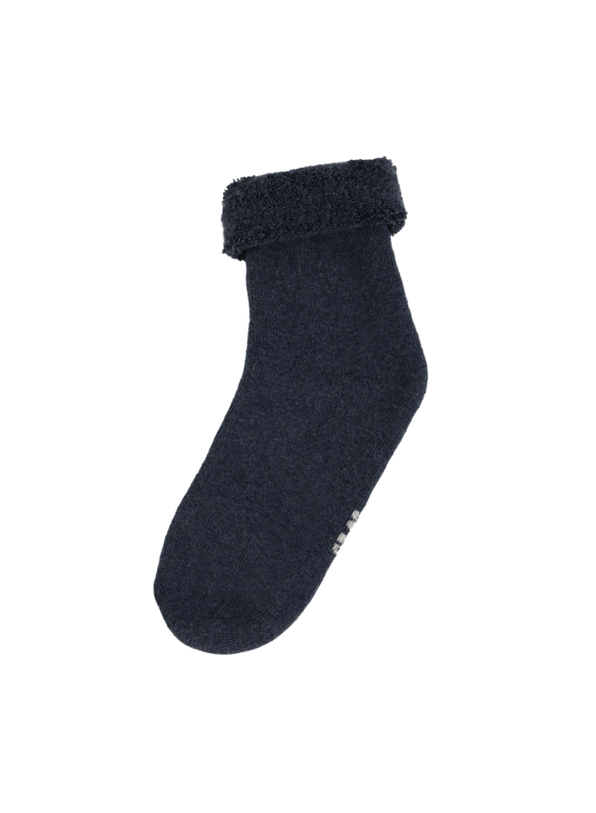 Cozy Velour Socks 6838 | Blue Nights Melange (793)