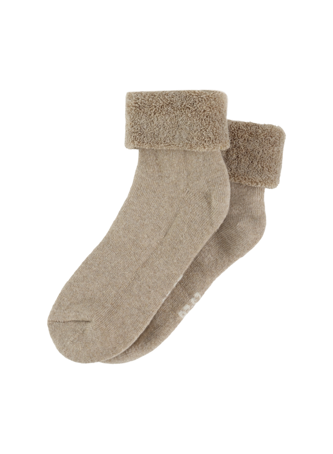 Cozy Velour Socks 6838 | Silver Mink Melange (235)