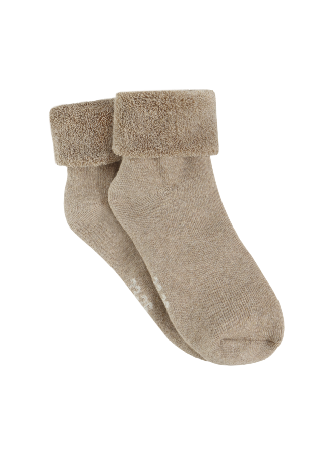 Cozy Velour Socks 6838 | Silver Mink Melange (235)
