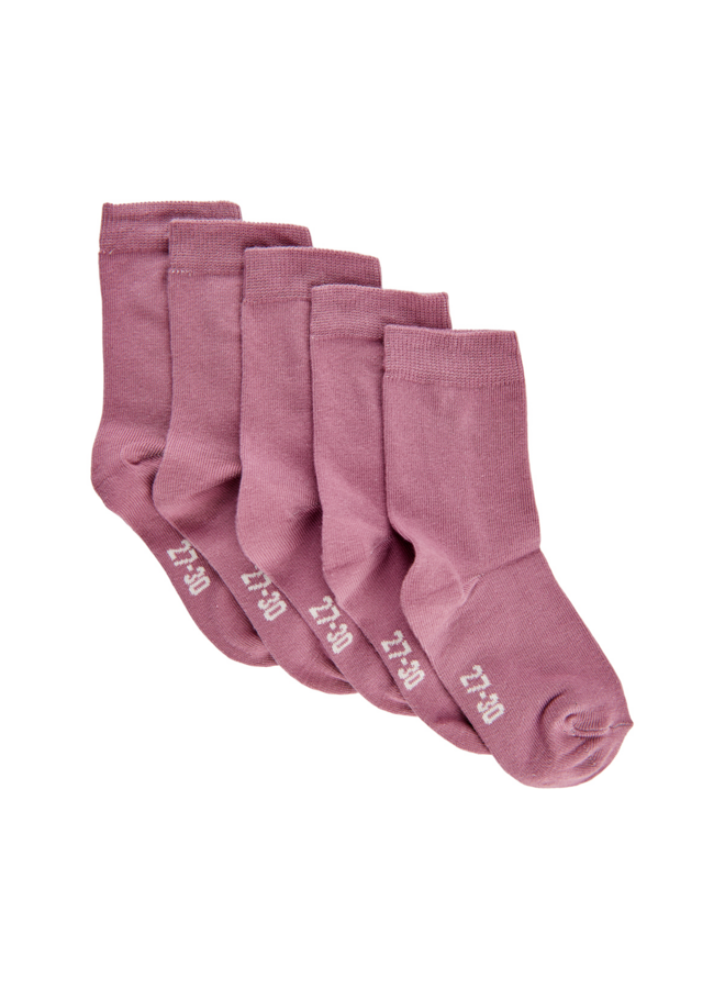 Ankle sock -solid (5-pack) 5077 | Dusky Orchid (660)
