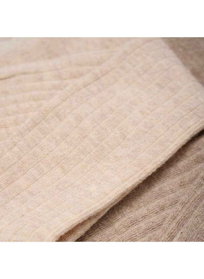 Wool Stocking - rib (2-pack) 5979 | Silver Mink Melange (235)