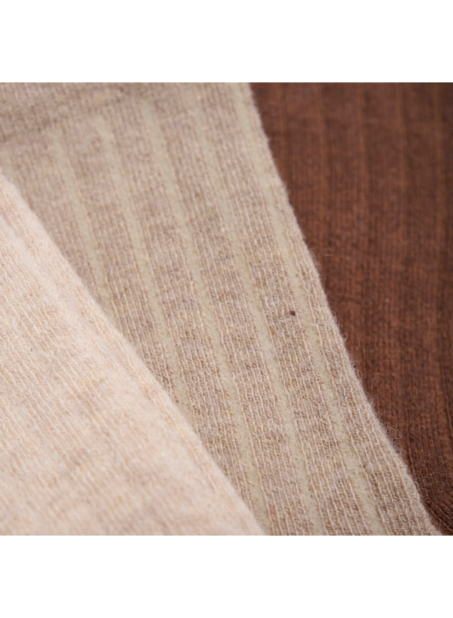 Wool Socks - rib (3-pack) 5980 | Silver Mink Melange (235)