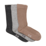 Wool Socks - rib (3-pack) 5980 | Grey Melange (123)
