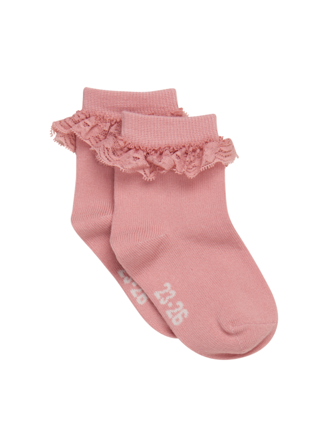Ankle Sock w. Lace 6024 | Ash Rose (575)