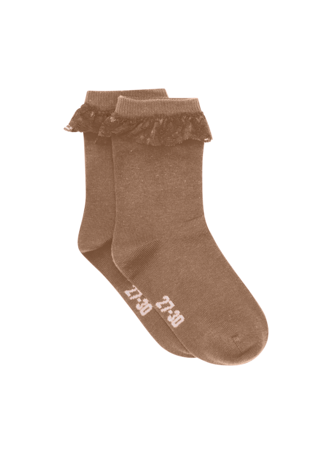 Ankle Sock w. Lace 6024 | Amphora (203)
