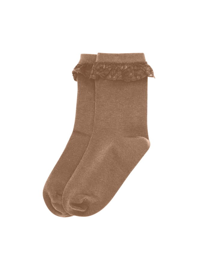 Ankle Sock w. Lace 6024 | Amphora (203)