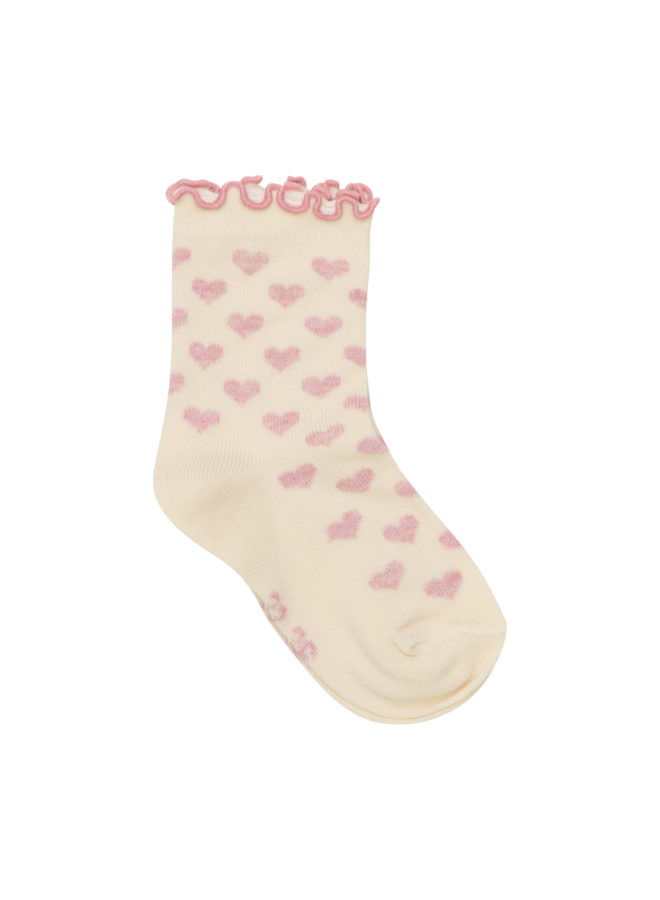 Socks w. lettuce edge (2-pack) 6528 | Light Rose (507)