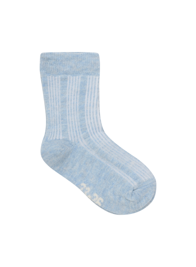 Socks w. knit (5-pack) 6633 | Winter Sky (702)