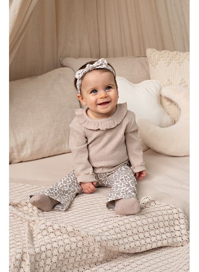 Flare broek AOP - Dress to Impress 52202606 | Offwhite melange (610)