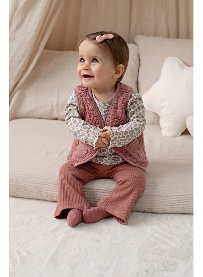 Flare broek rib - Dress to Impress 52202603 | Mauve (285)