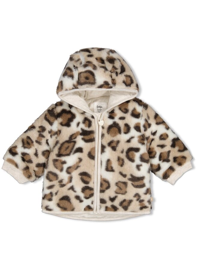 Fake fur jasje met capuchon - Dress to Impress 51800373 | Taupe (710)