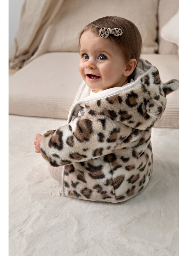 Fake fur jasje met capuchon - Dress to Impress 51800373 | Taupe (710)