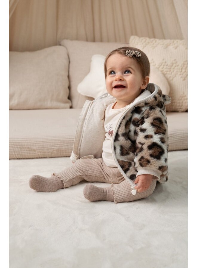 Fake fur jasje met capuchon - Dress to Impress 51800373 | Taupe (710)