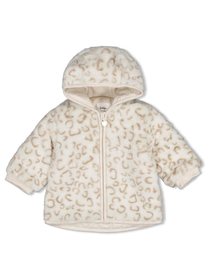 Fake fur jasje met capuchon - Dress to Impress 51800370 | Offwhite (600)