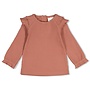 Longsleeve rib met ruches - Dress to Impress 51602846 | Mauve (285)