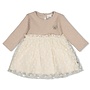 Jurk met geborduurd tule - Dress to Impress 51400597 | Taupe melange (730)