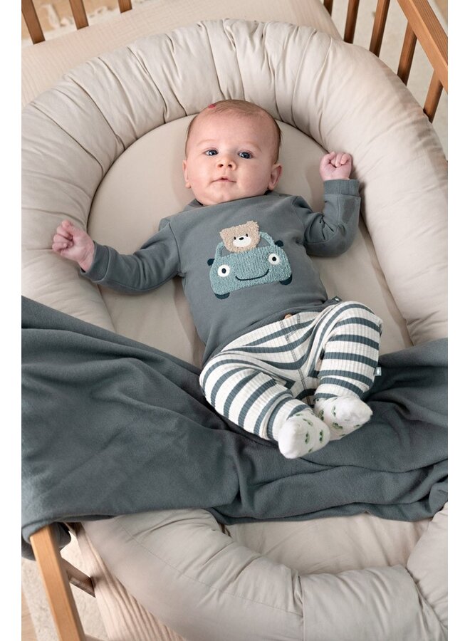 Broek rib met streep - Beep Beep 52202592 | Zeegroen (327)