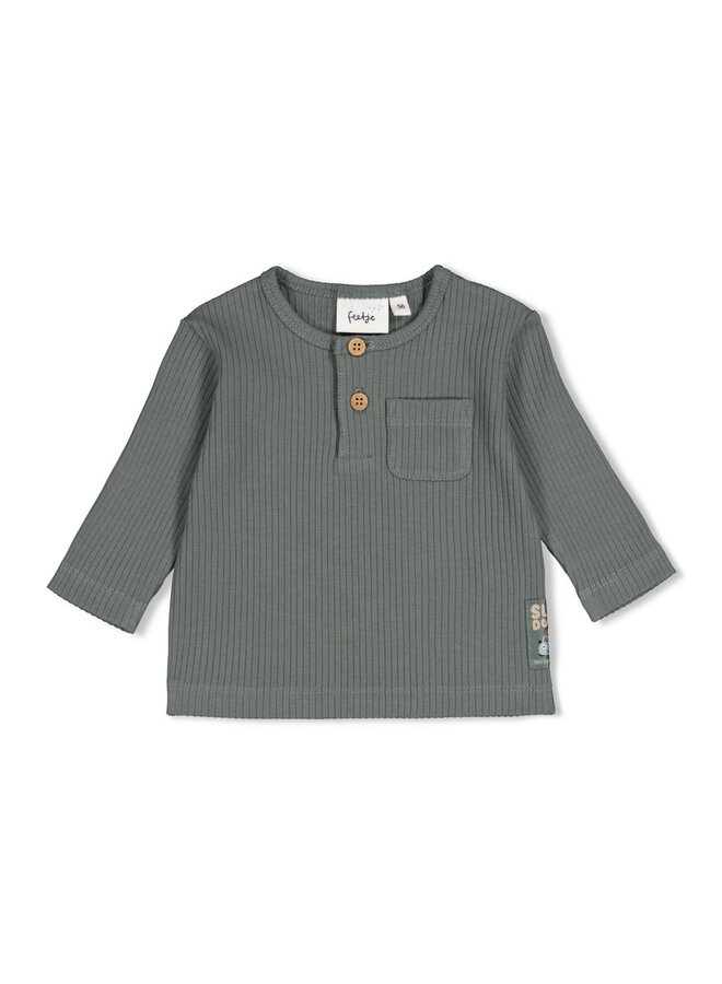 Longsleeve rib - Beep Beep 51602843 | Zeegroen (327)