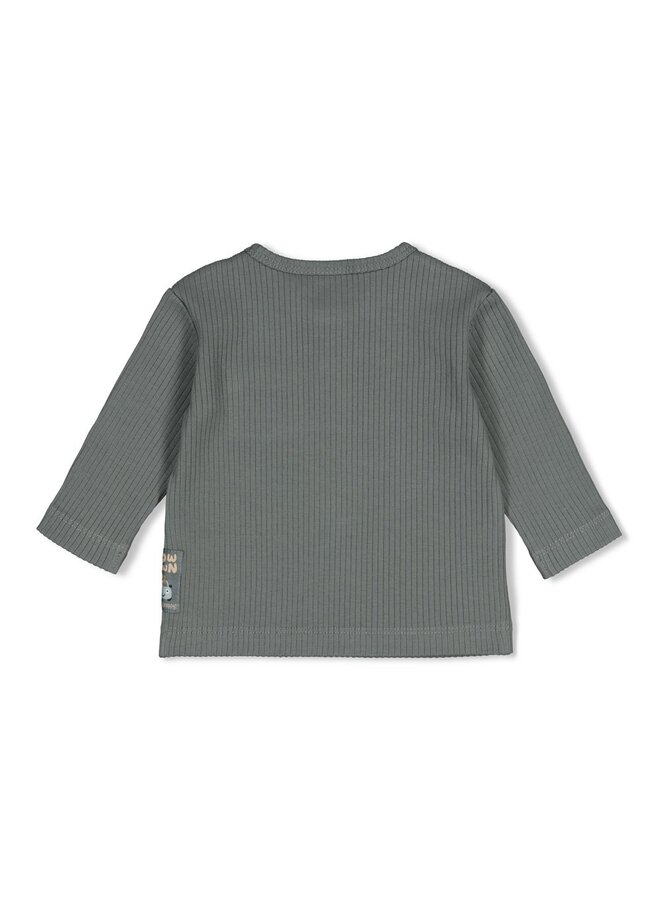 Longsleeve rib - Beep Beep 51602843 | Zeegroen (327)
