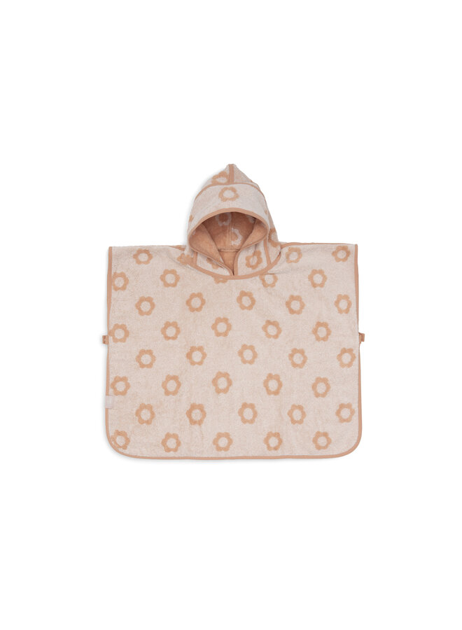 Badponcho Badstof Jacquard | Flower Reversible