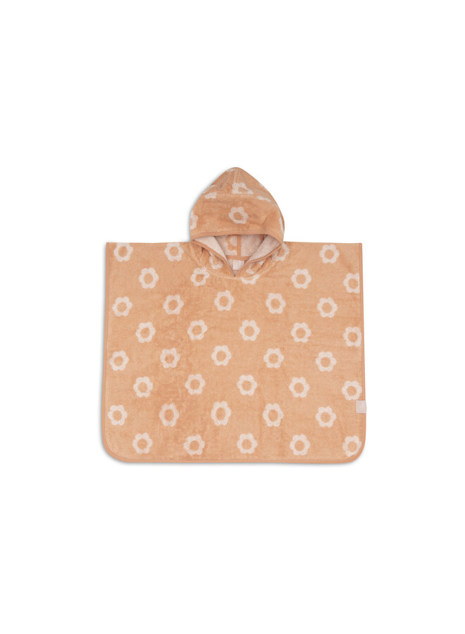 Badponcho Badstof Jacquard | Flower Reversible
