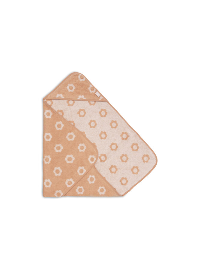 Badcape Badstof 75x75cm Jacquard | Flower