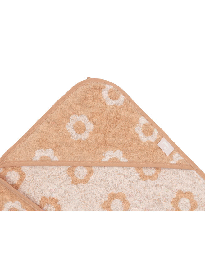 Badcape Badstof 75x75cm Jacquard | Flower