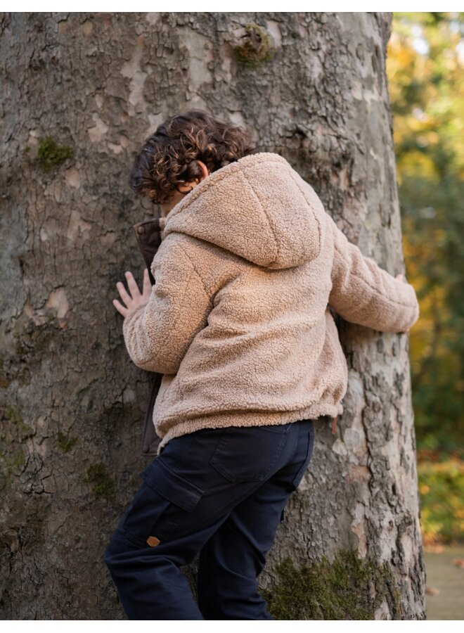 F607-6206 Albon Flo boys reversible hooded jacket | Choco 470 (W26)