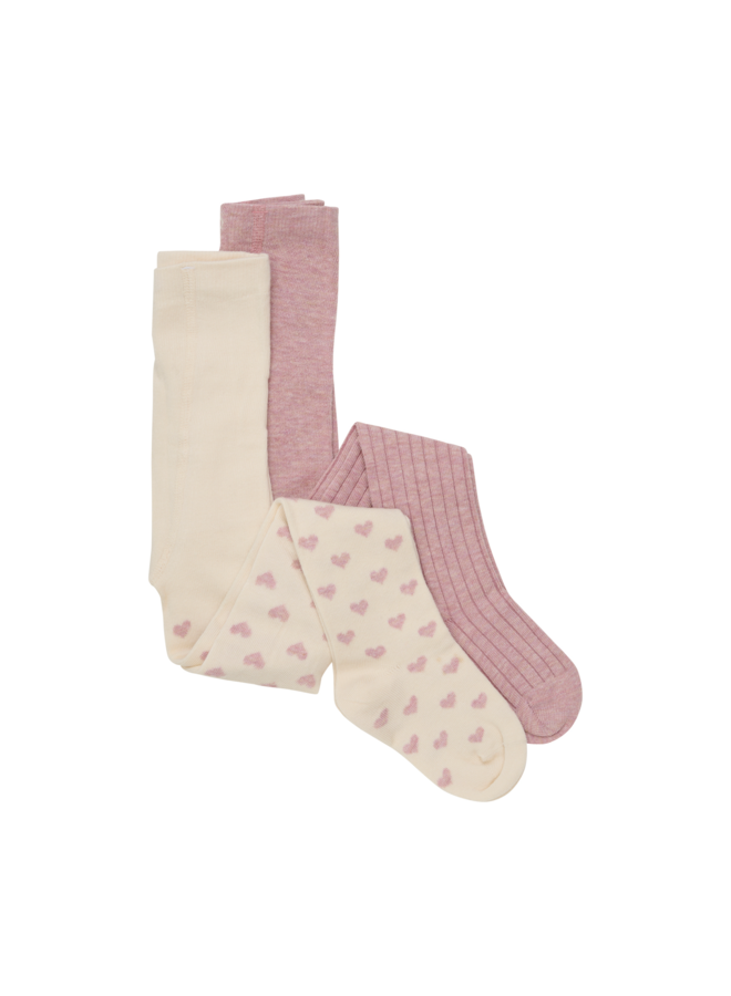 Stockings w. pattern (2-pack) 6592 | Light Rose (507)