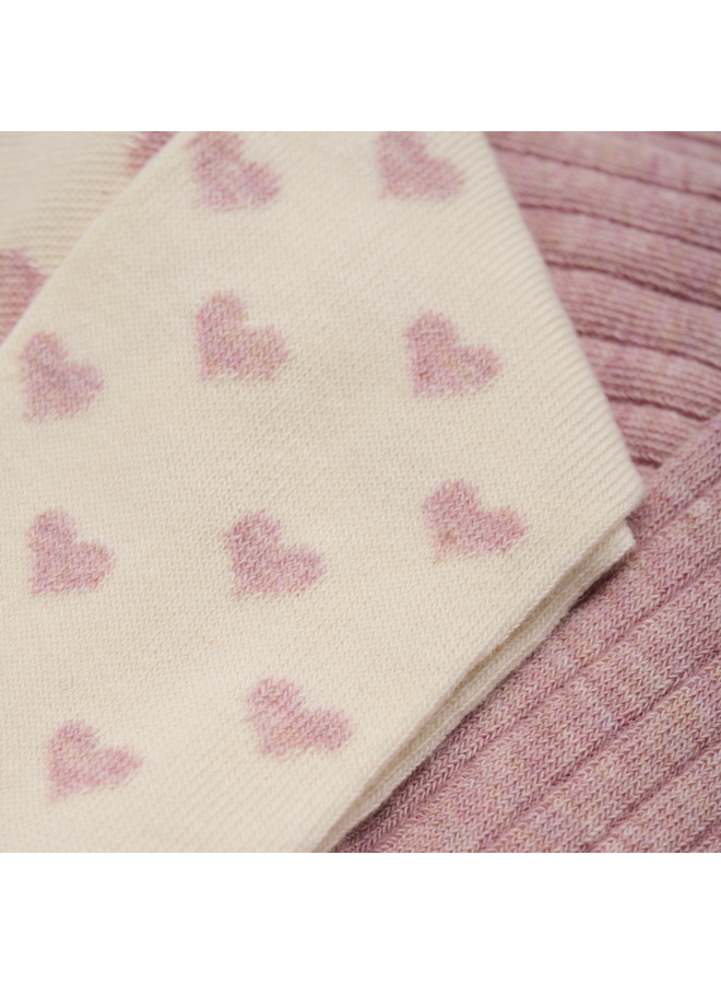 Stockings w. pattern (2-pack) 6592 | Light Rose (507)