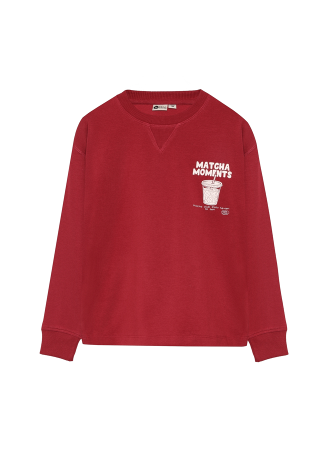 T-shirt Longsleeve Chest print 920408 | Rythmic Red-4653 (W26)