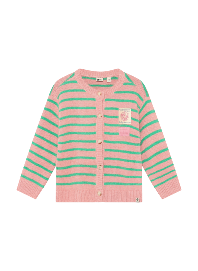Knitwear Striped Cargdigan 930459 | Lilas-6008 (W26)