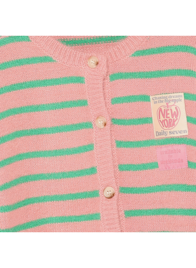 Knitwear Striped Cargdigan 930459 | Lilas-6008 (W26)