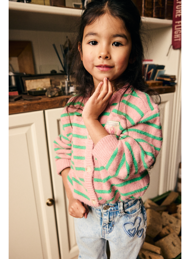 Knitwear Striped Cargdigan 930459 | Lilas-6008 (W26)