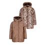 F607-5216 Anna Flo girls reversible midi hooded jacket | Choco 470 (W26)