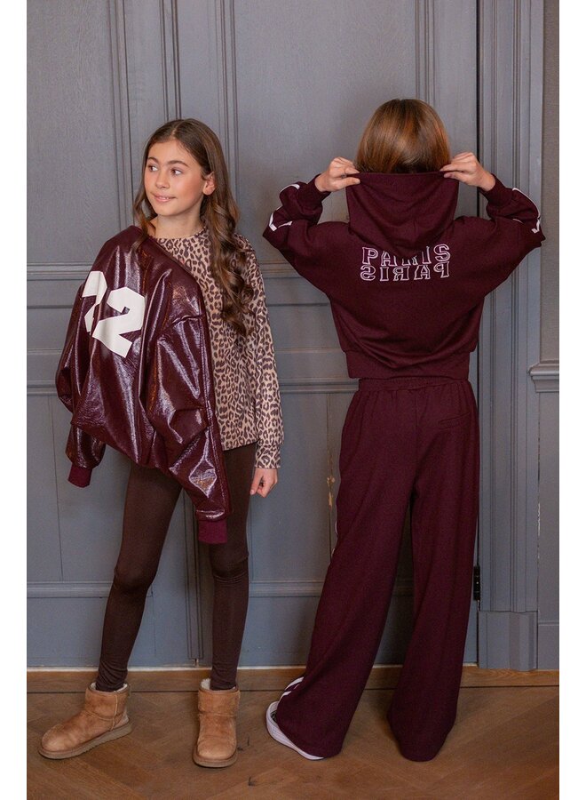 F608-3602 Felur Flo young straight leg sweatpants | Cherry 615 (W26)