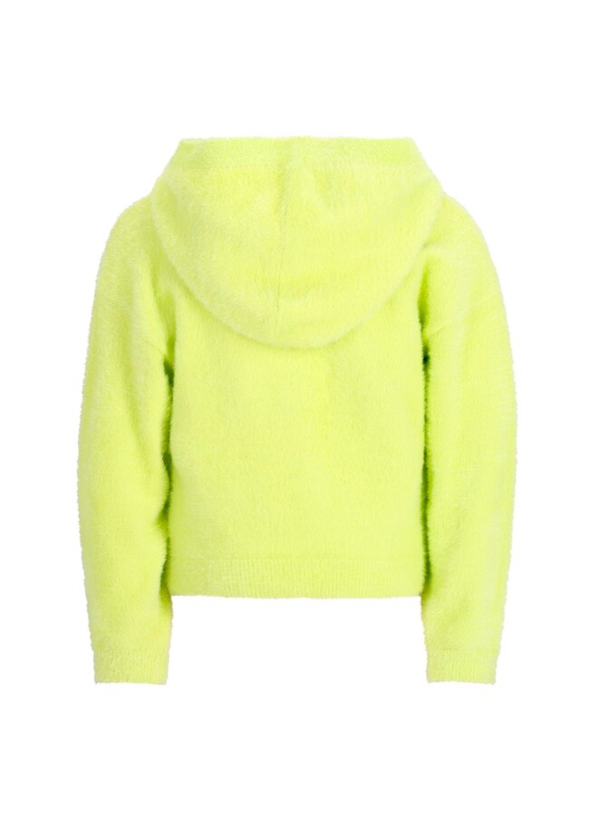 F608-5316 Dewie Flo girls hooded knit | Lime 303 (W26)