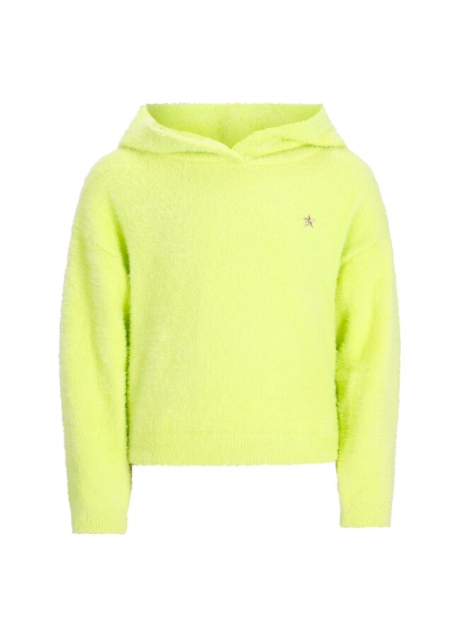 F608-5316 Dewie Flo girls hooded knit | Lime 303 (W26)