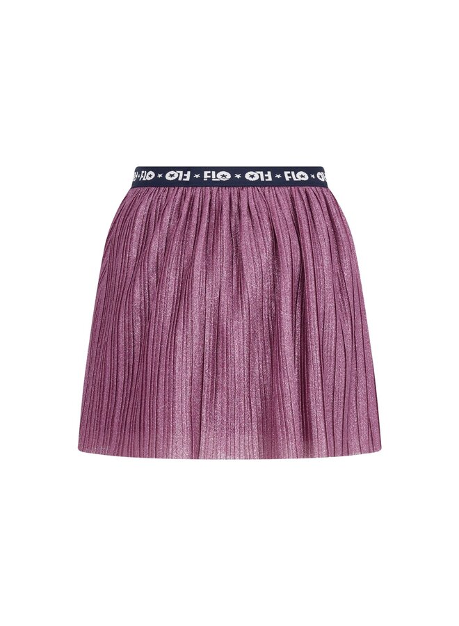 F608-5704 Solly Flo girls plissé glitter skirt | Purple mauve 628 (W26)