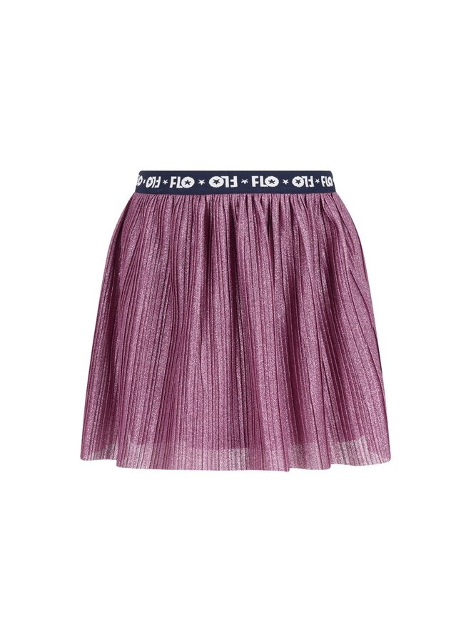 F608-5704 Solly Flo girls plissé glitter skirt | Purple mauve 628 (W26)