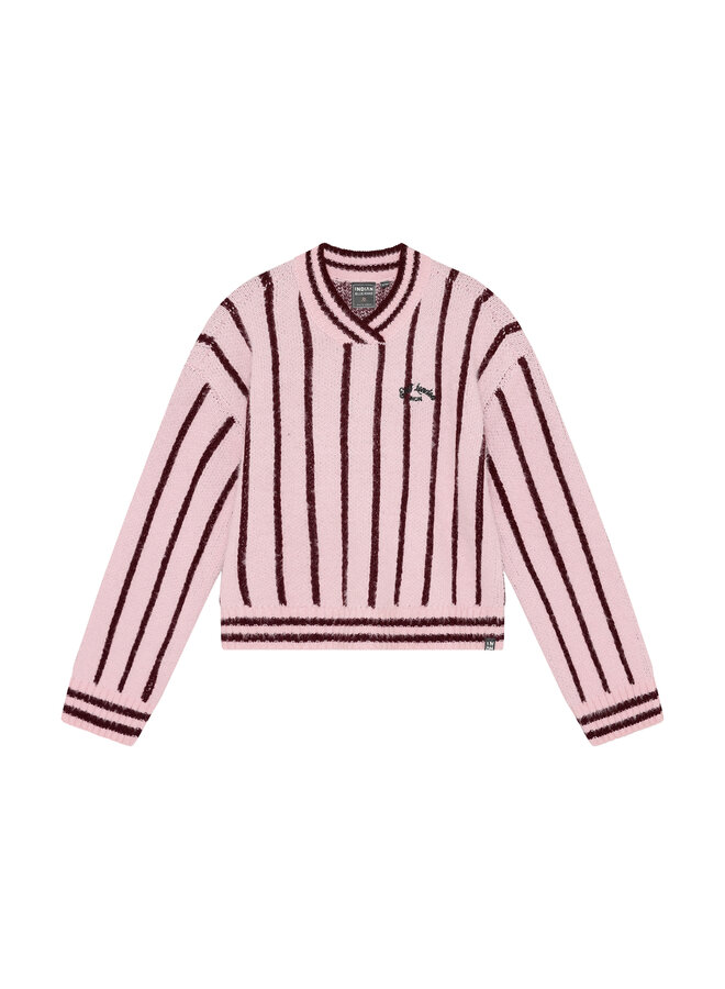 Knitwear Fuzzy Stripe 971062 | Flushing Pink -5705 (AW26)