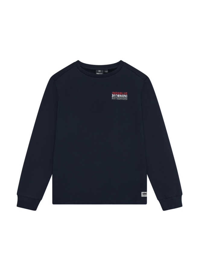 T-Shirt LS Backprint Indian 960819 | Deep Navy-7845 (AW26)