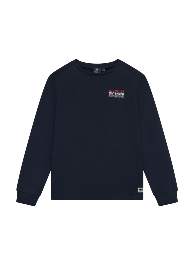 T-Shirt LS Backprint Indian 960819 | Deep Navy-7845 (AW26)